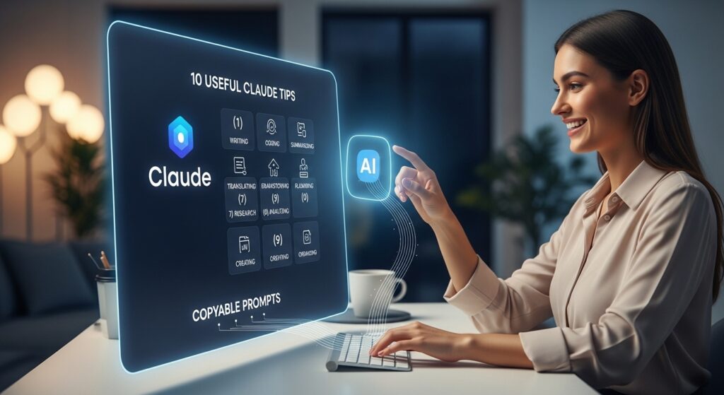 Claudeのプロンプト活用画面とAI操作イメージ